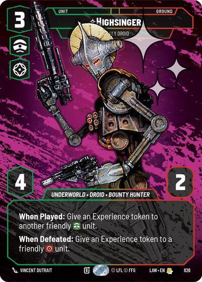Highsinger - Deadly Droid (Prestige Foil) (826) (826) [A Lawless Time] | Exor Games New Glasgow