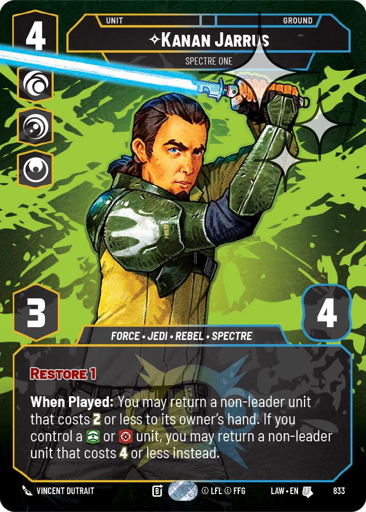 Kanan Jarrus - Spectre One (Prestige Foil) (833) (833) [A Lawless Time] | Exor Games New Glasgow