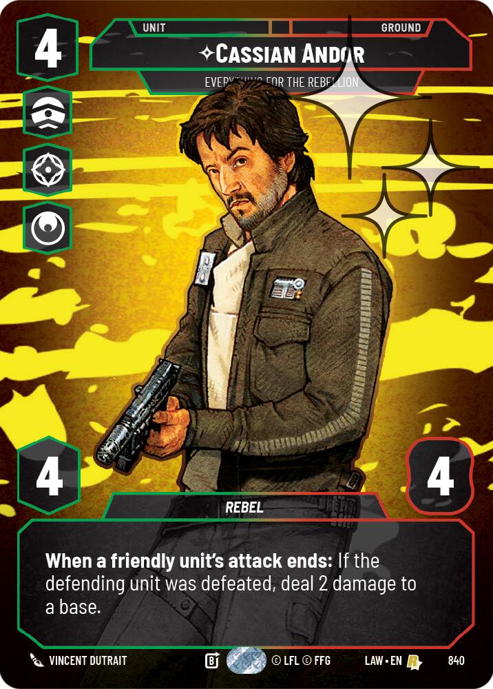 Cassian Andor - Everything for the Rebellion (Prestige Foil) (840) (840) [A Lawless Time] | Exor Games New Glasgow