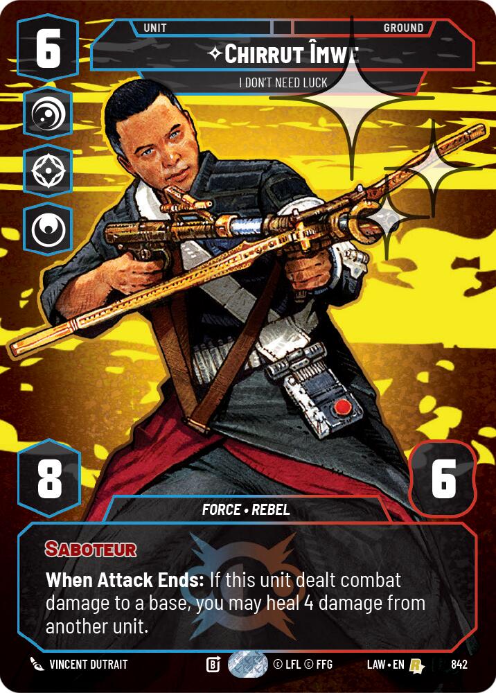 Chirrut Imwe - I Don't Need Luck (Prestige Foil) (842) (842) [A Lawless Time] | Exor Games New Glasgow