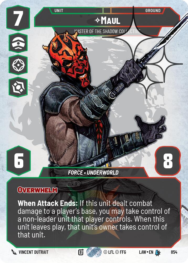 Maul - Master of the Shadow Collective (Prestige Foil) (854) (854) [A Lawless Time] | Exor Games New Glasgow