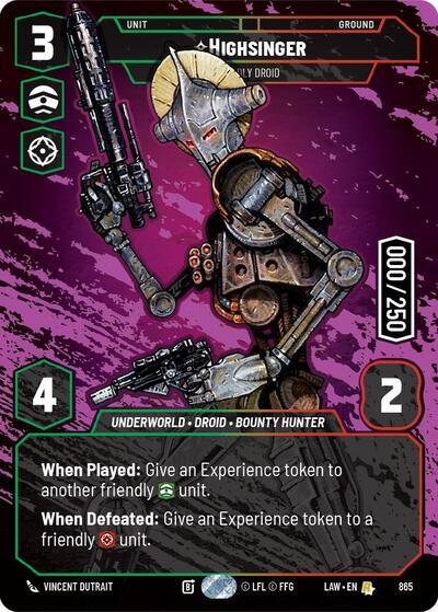 Highsinger - Deadly Droid (Serialized) (865) (865) [A Lawless Time] | Exor Games New Glasgow