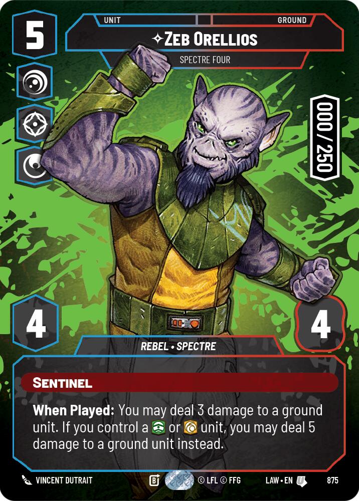 Zeb Orellios - Spectre Four (Serialized) (875) (875) [A Lawless Time] | Exor Games New Glasgow