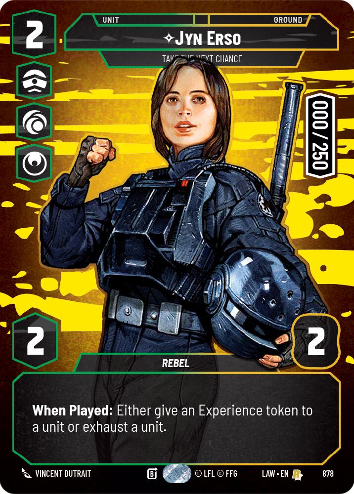Jyn Erso - Take the Next Chance (Serialized) (878) (878) [A Lawless Time] | Exor Games New Glasgow