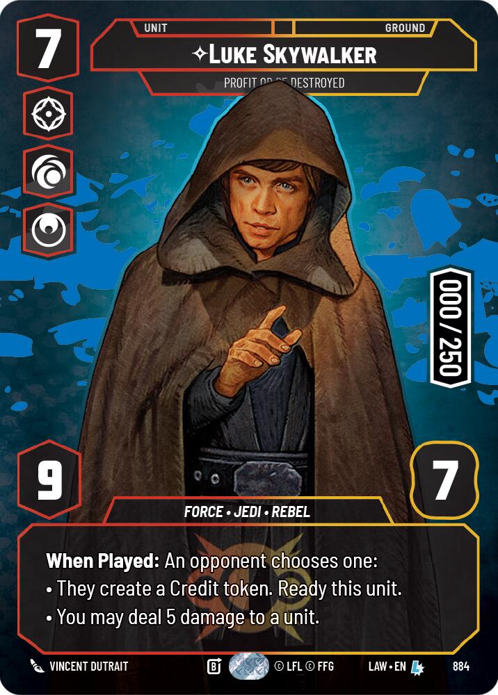 Luke Skywalker - Profit or Be Destroyed (Serialized) (884) (884) [A Lawless Time] | Exor Games New Glasgow