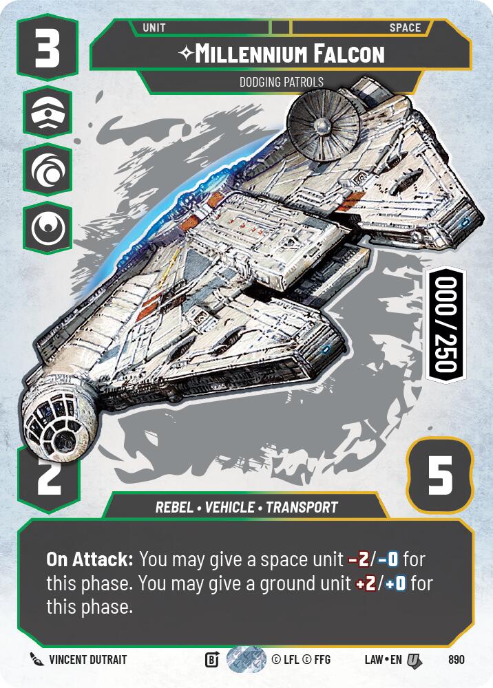 Millennium Falcon - Dodgingg Patrols (Serialized) (890) (890) [A Lawless Time] | Exor Games New Glasgow