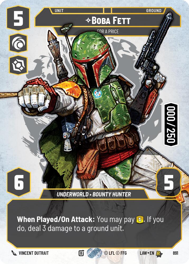 Boba Fett - For a Price (Serialized) (891) (891) [A Lawless Time] | Exor Games New Glasgow