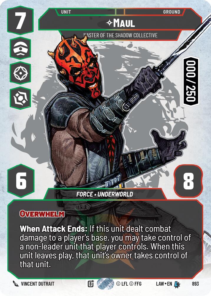 Maul - Master of the Shadow Collective (Serialized) (893) (893) [A Lawless Time] | Exor Games New Glasgow