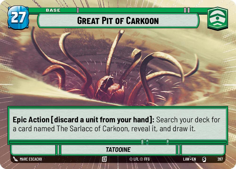 Great Pit of Carkoon (287) (Hyperspace) (287) [A Lawless Time] | Exor Games New Glasgow