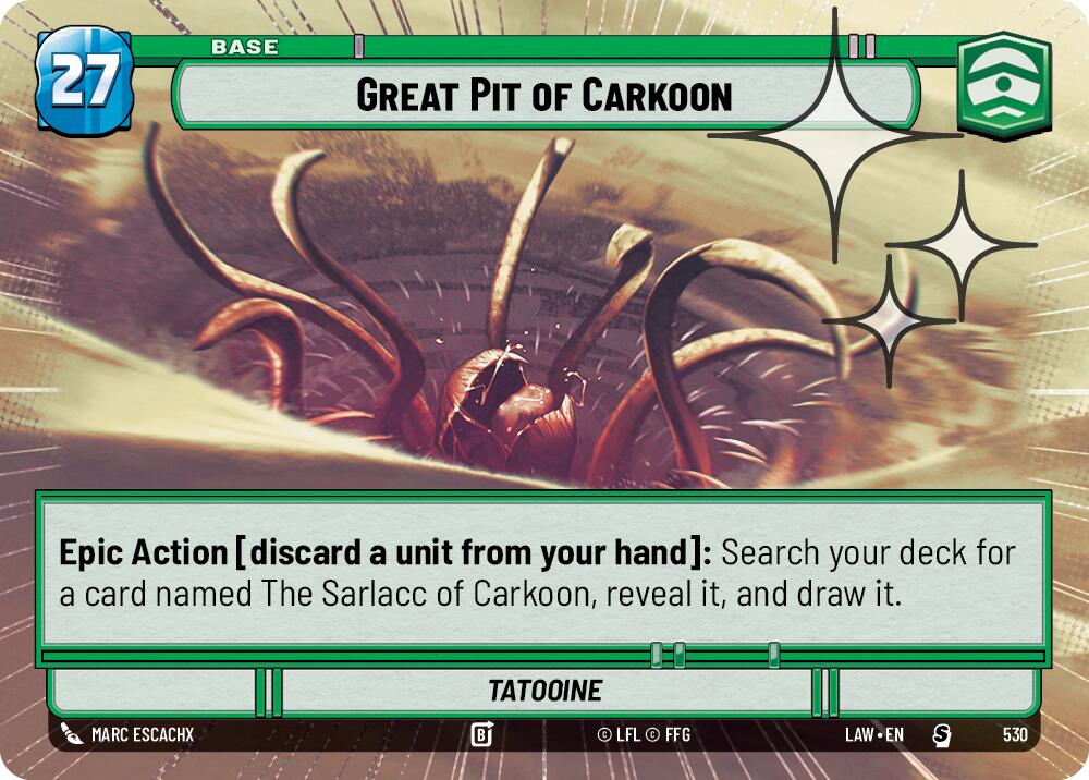 Great Pit of Carkoon (530) (Hyperspace Foil) (530) [A Lawless Time] | Exor Games New Glasgow