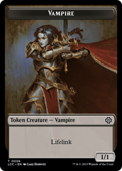 Vampire (0006) // Vampire Demon Double-Sided Token [The Lost Caverns of Ixalan Commander Tokens] | Exor Games New Glasgow