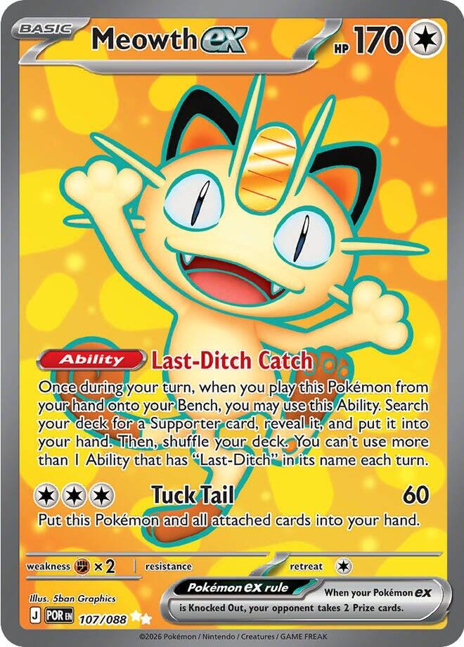 Meowth ex (107/088) [Mega Evolution: Perfect Order] | Exor Games New Glasgow