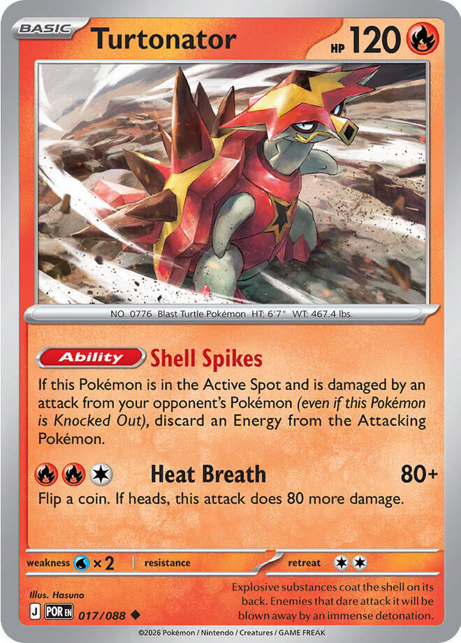 Turtonator (017/088) [Mega Evolution: Perfect Order] | Exor Games New Glasgow