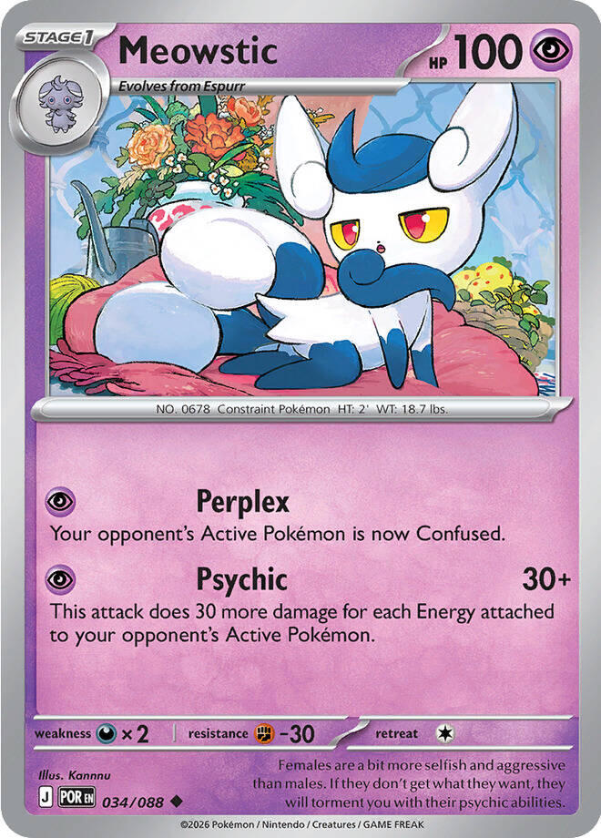 Meowstic (034/088) [Mega Evolution: Perfect Order] | Exor Games New Glasgow