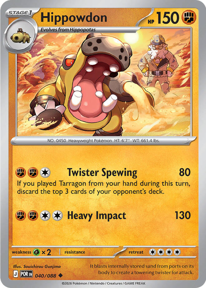 Hippowdon (040/088) [Mega Evolution: Perfect Order] | Exor Games New Glasgow
