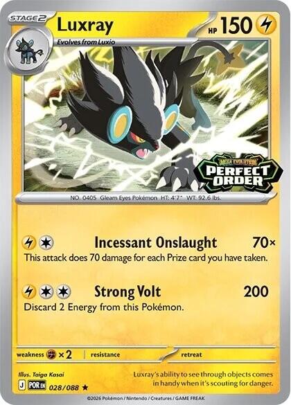Luxray (028/088) (Perfect Order Stamped) [Miscellaneous Cards] | Exor Games New Glasgow
