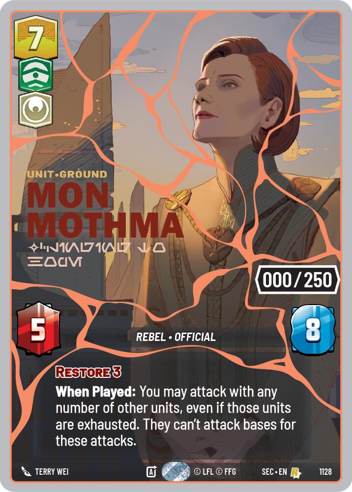 Mon Mothma - Clinging to Hope (1128) (Serialized) (Rose Gold) (1128) [Secrets of Power] | Exor Games New Glasgow