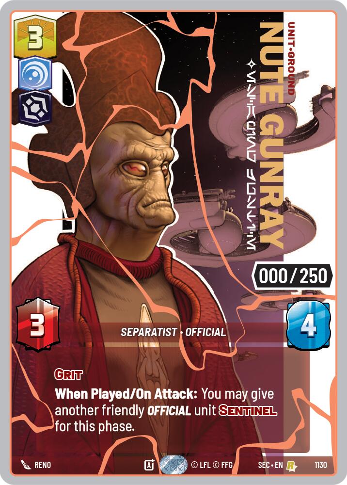 Nute Gunray - Escaping Justice (1130) (Serialized) (Rose Gold) (1130) [Secrets of Power] | Exor Games New Glasgow
