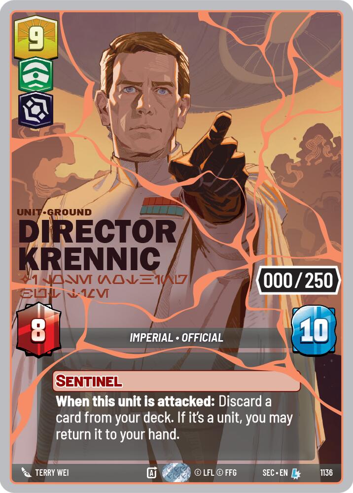 Director Krennic - I Lose Nothing But Time (1136) (Serialized) (Rose Gold) (1136) [Secrets of Power] | Exor Games New Glasgow