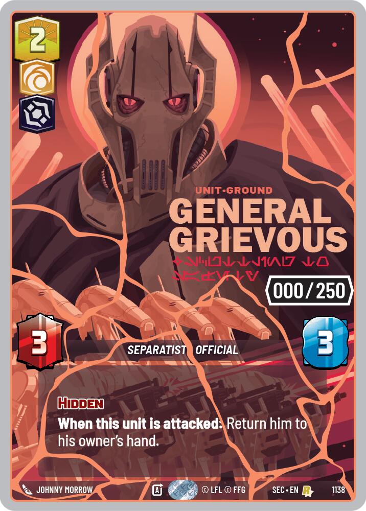 General Grievous - Scuttling to Safety (1138) (Serialized) (Rose Gold) (1138) [Secrets of Power] | Exor Games New Glasgow