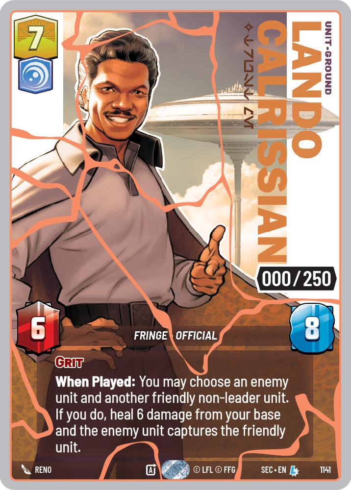 Lando Calrissian - Trust Me (1141) (Serialized) (Rose Gold) (1141) [Secrets of Power] | Exor Games New Glasgow