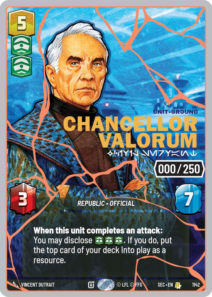 Chancellor Valorum - Civil Servant (1142) (Serialized) (Rose Gold) (1142) [Secrets of Power] | Exor Games New Glasgow