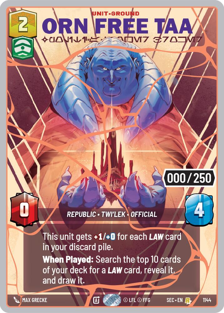 Orn Free Taa - Political Power Broker (1144) (Serialized) (Rose Gold) (1144) [Secrets of Power] | Exor Games New Glasgow