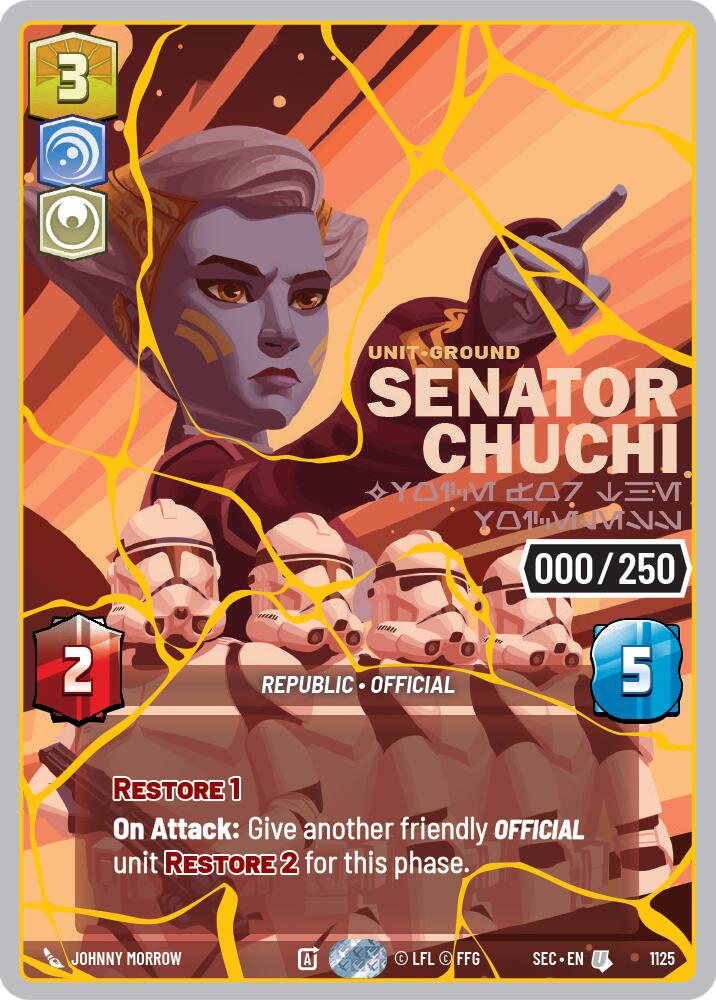 Senator Chuchi - Voice for the Voiceless (1125) (Serialized) (Gold) (1125) [Secrets of Power] | Exor Games New Glasgow