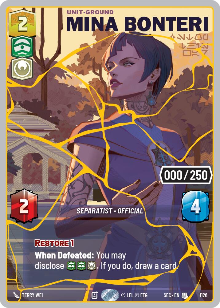 Mina Bonteri - Stop This War (1126) (Serialized) (Gold) (1126) [Secrets of Power] | Exor Games New Glasgow