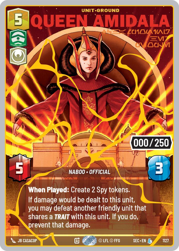 Queen Amidala - Championing Her People (1127) (Serialized) (Gold) (1127) [Secrets of Power] | Exor Games New Glasgow