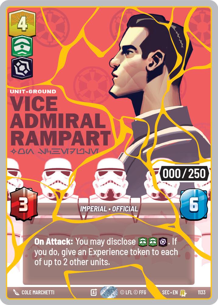 Vice Admiral Rampart - On Schedule (1133) (Serialized) (Gold) (1133) [Secrets of Power] | Exor Games New Glasgow