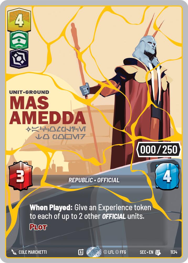 Mas Amedda - Accomplice to Power (1134) (Serialized) (Gold) (1134) [Secrets of Power] | Exor Games New Glasgow