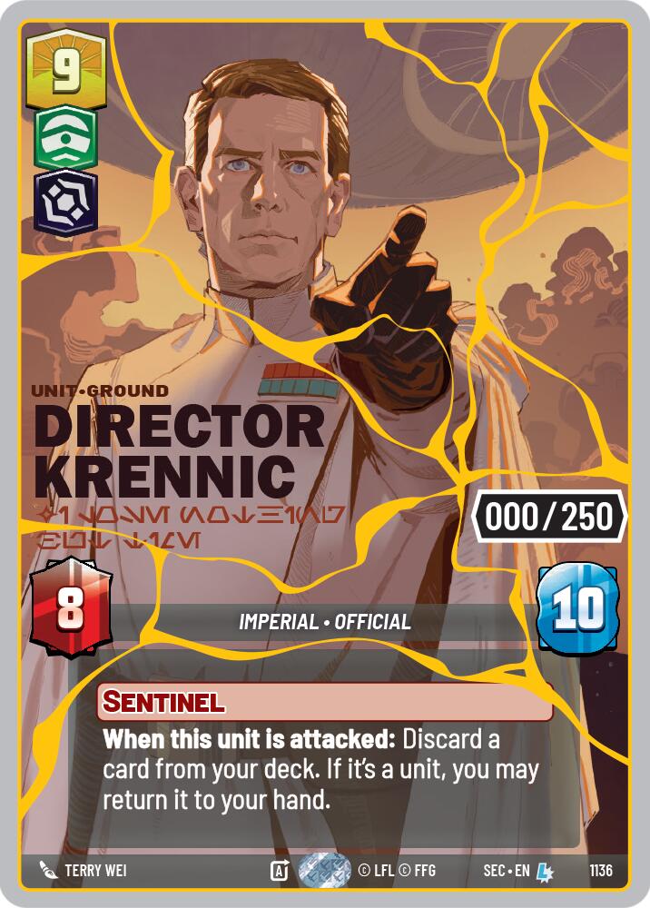 Director Krennic - I Lose Nothing But Time (1136) (Serialized) (Gold) (1136) [Secrets of Power] | Exor Games New Glasgow