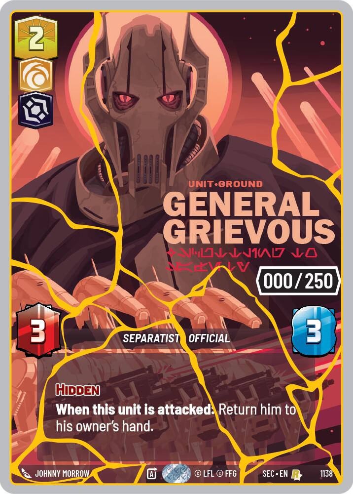 General Grievous - Scuttling to Safety (1138) (Serialized) (Gold) (1138) [Secrets of Power] | Exor Games New Glasgow
