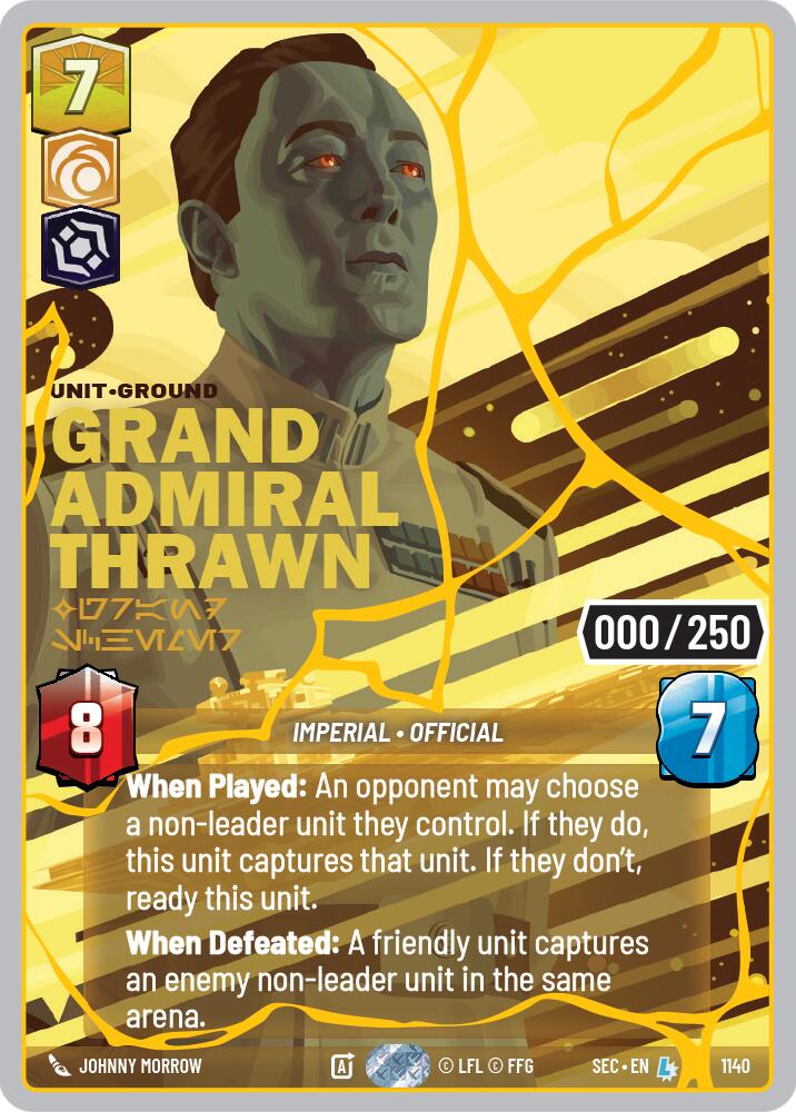 Grand Admiral Thrawn - Grand Schemer (1140) (Serialized) (Gold) (1140) [Secrets of Power] | Exor Games New Glasgow
