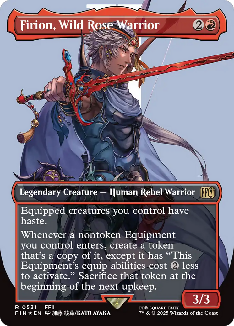 Firion, Wild Rose Warrior (Borderless) (Surge Foil) [FINAL FANTASY] | Exor Games New Glasgow