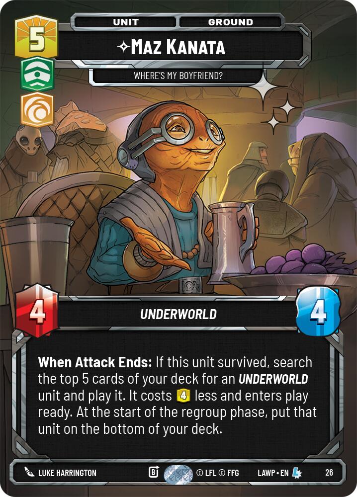 Maz Kanata - Where's My Boyfriend? (26) (Foil) (26) [A Lawless Time: Weekly Play] | Exor Games New Glasgow
