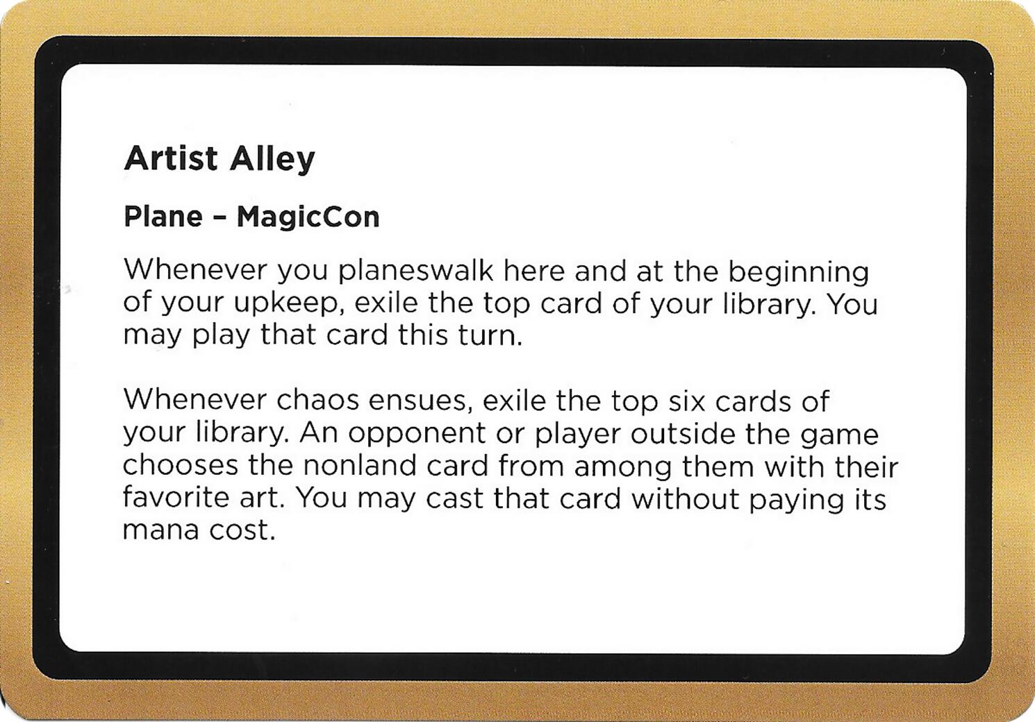 Artist Alley (Black Lotus Unknown Planechase) [Oversize Cards] | Exor Games New Glasgow