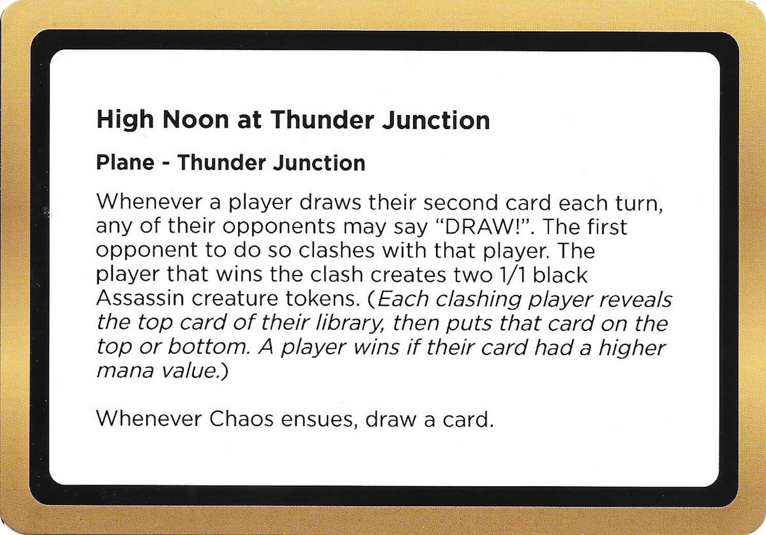 High Noon at Thunder Junction (Black Lotus Unknown Planechase) [Oversize Cards] | Exor Games New Glasgow