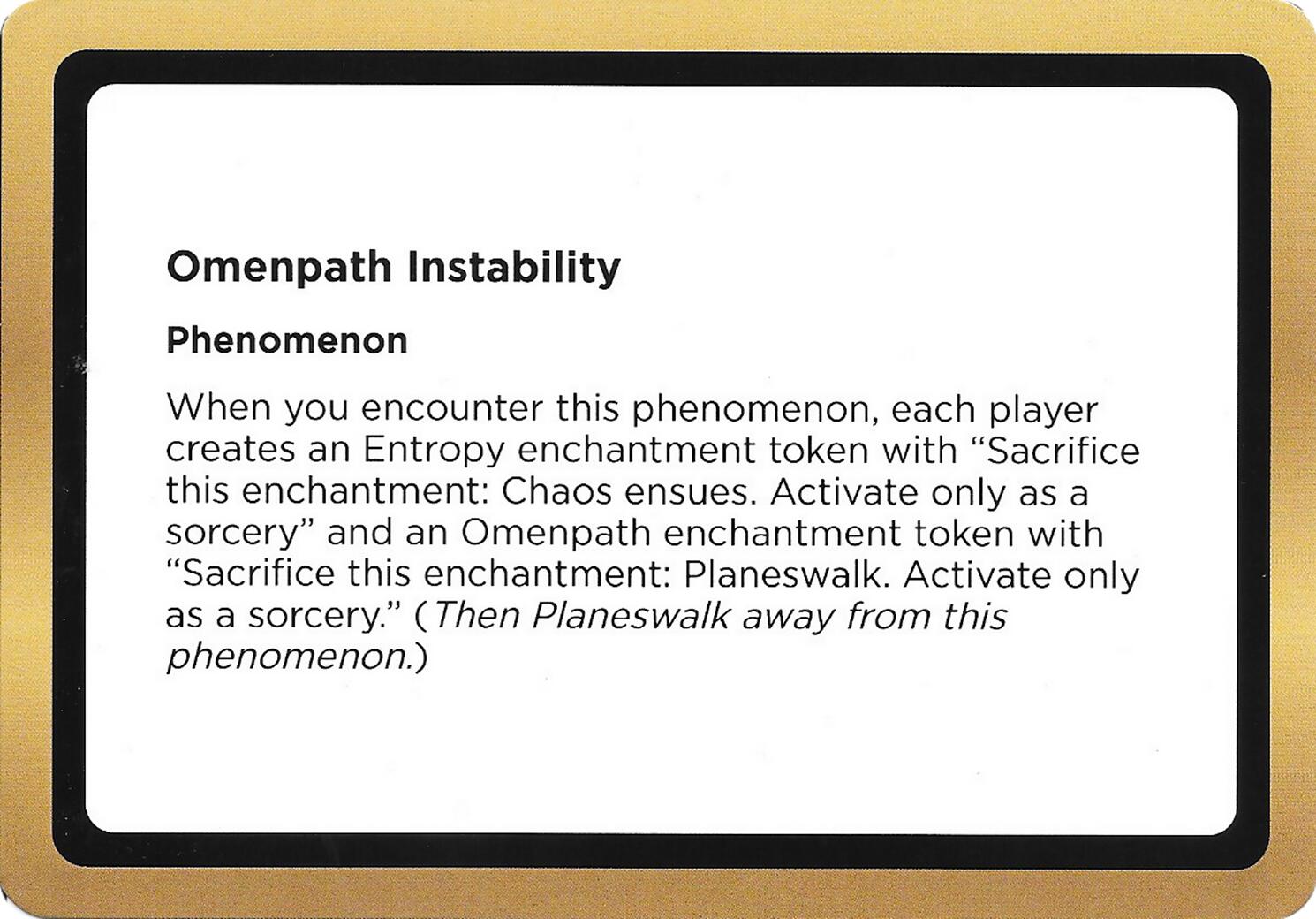 Omenpath Instability (Black Lotus Unknown Planechase) [Oversize Cards] | Exor Games New Glasgow