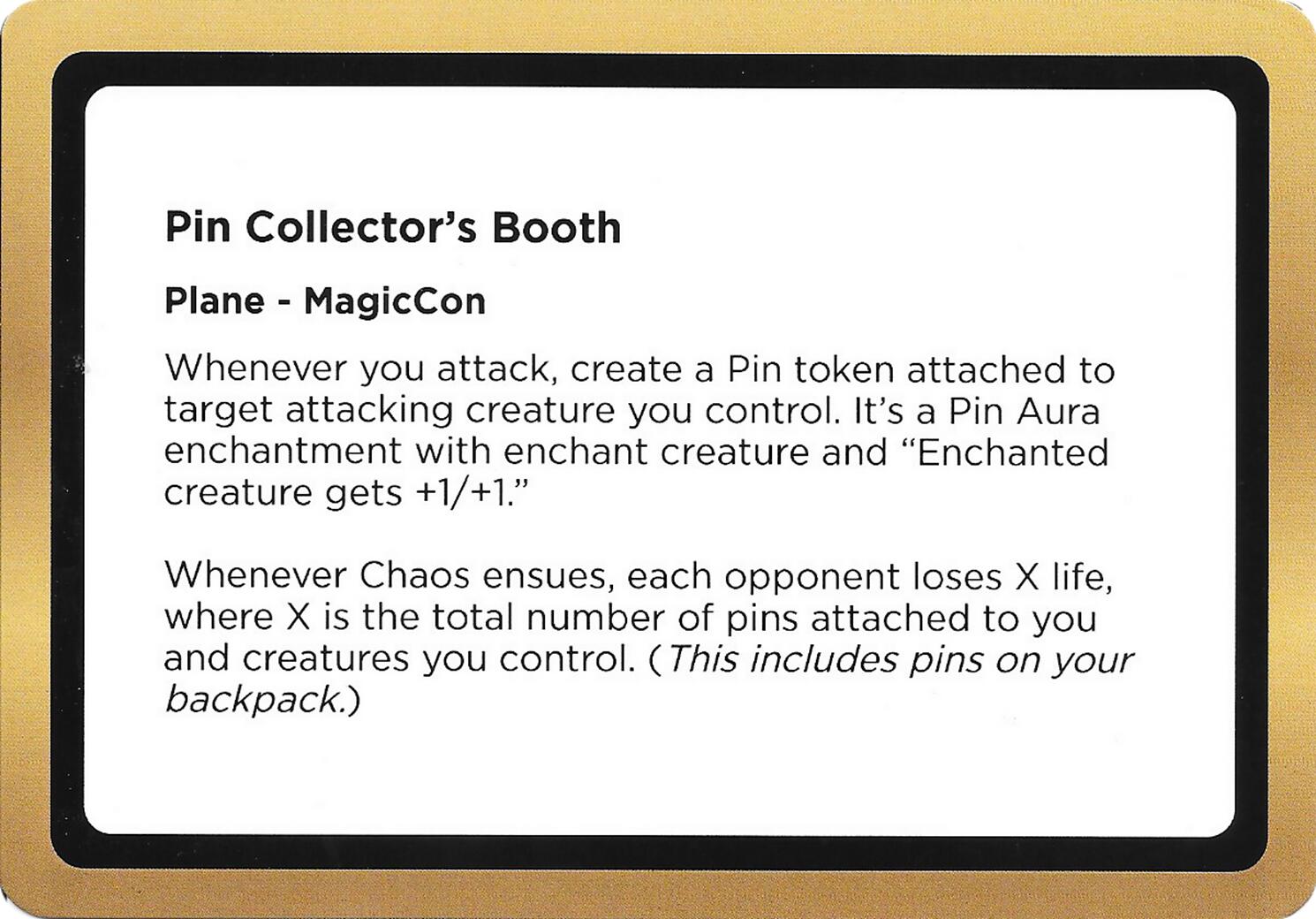 Pin Collector's Booth (Black Lotus Unknown Planechase) [Oversize Cards] | Exor Games New Glasgow