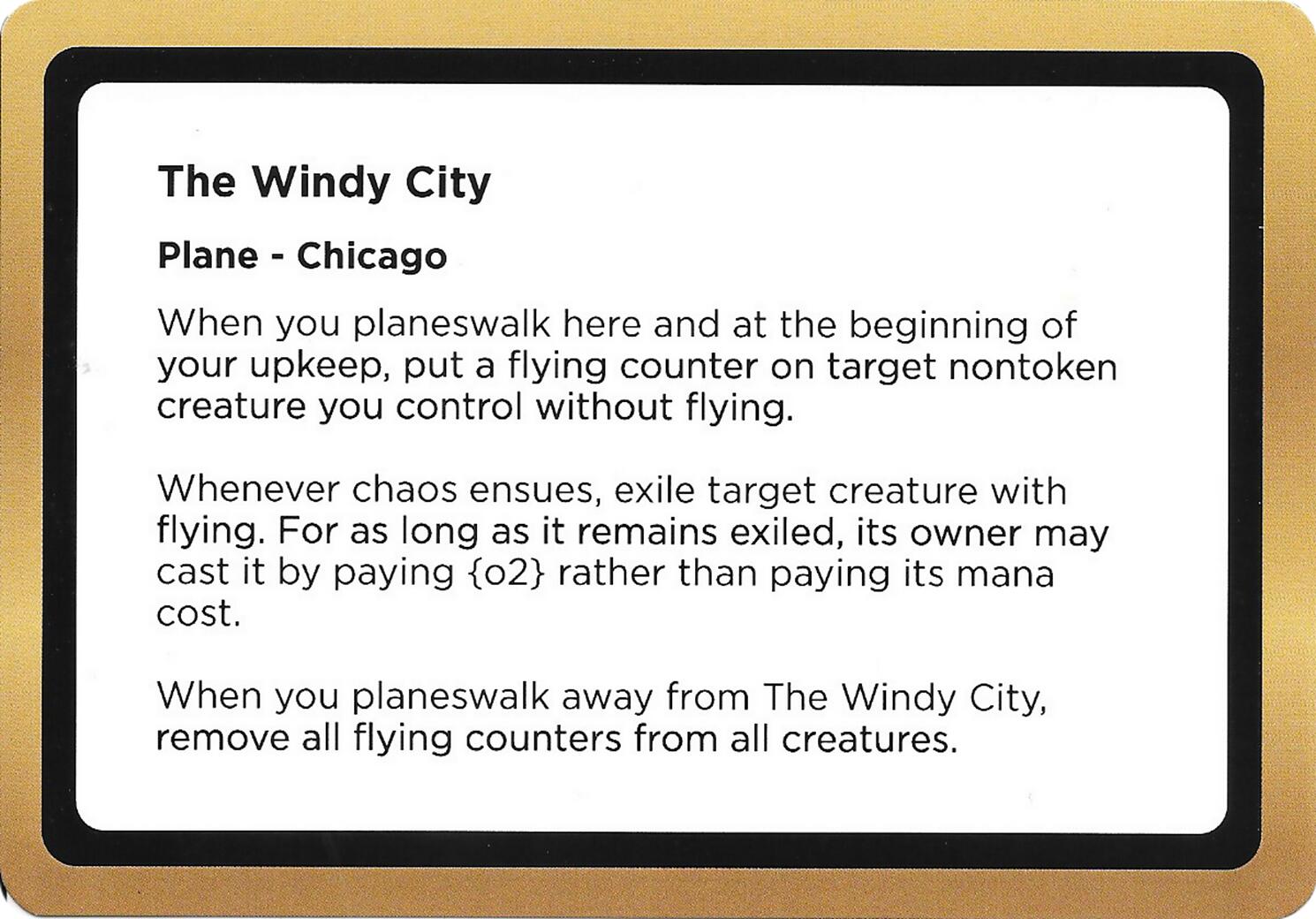 The Windy City (Black Lotus Unknown Planechase) [Oversize Cards] | Exor Games New Glasgow