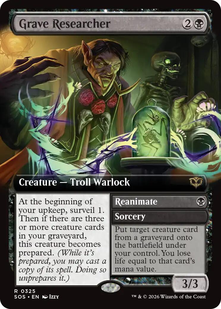 Grave Researcher (Extended Art) [Secrets of Strixhaven] | Exor Games New Glasgow