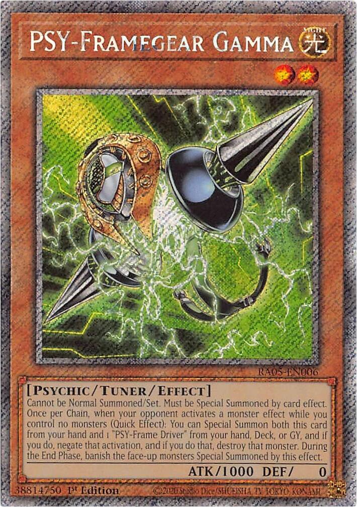 PSY-Framegear Gamma (Platinum Secret Rare) [RA05-EN006] Platinum Secret Rare | Exor Games New Glasgow