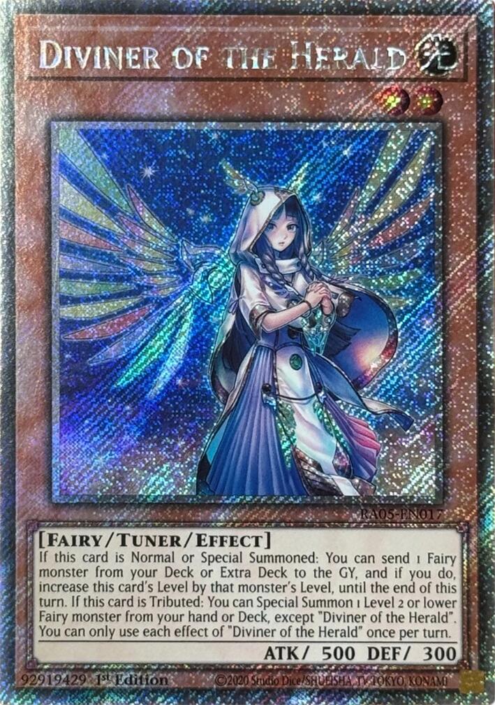 Diviner of the Herald (Platinum Secret Rare) [RA05-EN017] Platinum Secret Rare | Exor Games New Glasgow