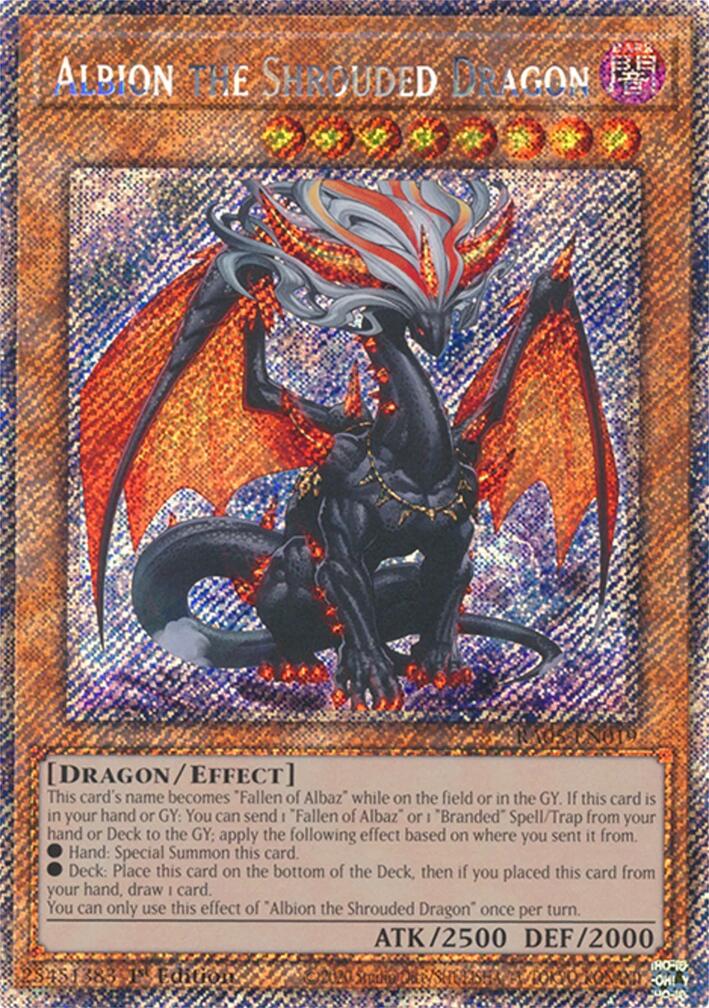 Albion the Shrouded Dragon (Platinum Secret Rare) [RA05-EN019] Platinum Secret Rare | Exor Games New Glasgow