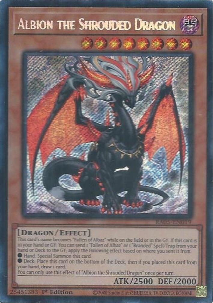 Albion the Shrouded Dragon (Secret Rare) [RA05-EN019] Secret Rare | Exor Games New Glasgow