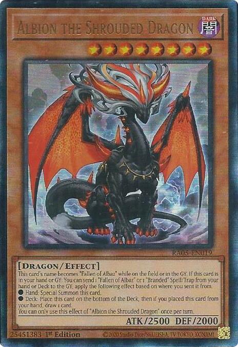Albion the Shrouded Dragon (Ultimate Rare) [RA05-EN019] Ultimate Rare | Exor Games New Glasgow