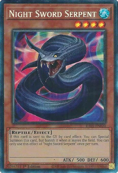 Night Sword Serpent (Collector's Rare) [RA05-EN020] Collector's Rare | Exor Games New Glasgow