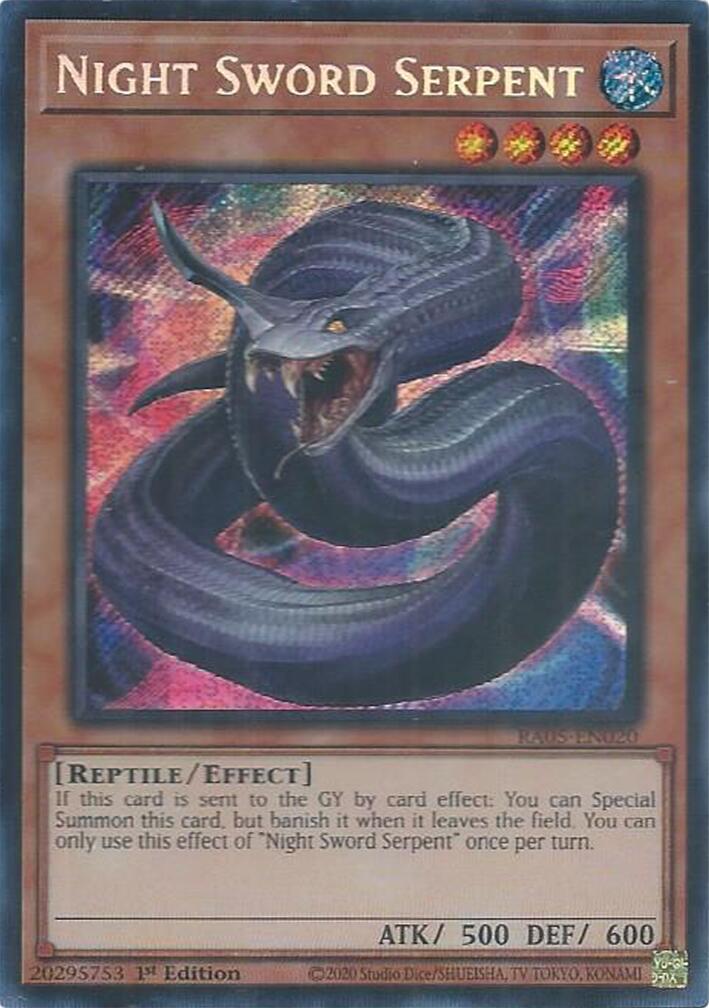 Night Sword Serpent (Secret Rare) [RA05-EN020] Secret Rare | Exor Games New Glasgow